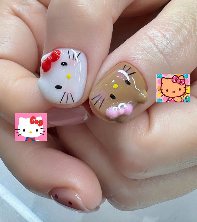 日韓爆紅立體HelloKitty美甲|洗版美甲款推薦:立體Kitty、曬黑Kitty、貓眼美甲、氣質法式款 日韓爆紅立體HelloKitty美甲|洗版美甲款推薦:立體Kitty、曬黑Kitty、貓眼美甲、氣質法式款