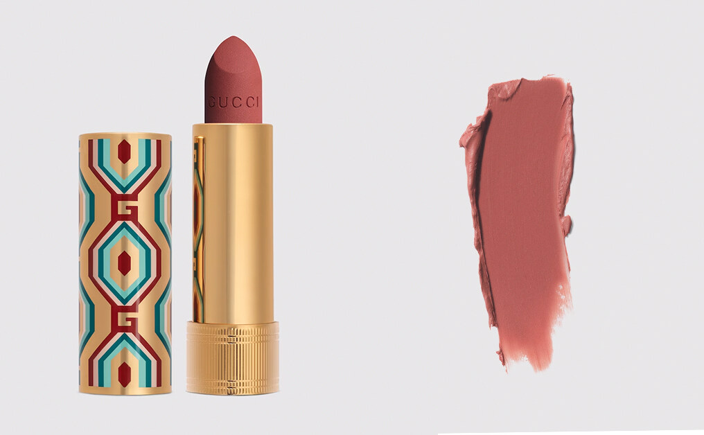 豆沙色唇膏：Gucci Beauty 限量版Rouge à Lèvres Mat唇膏