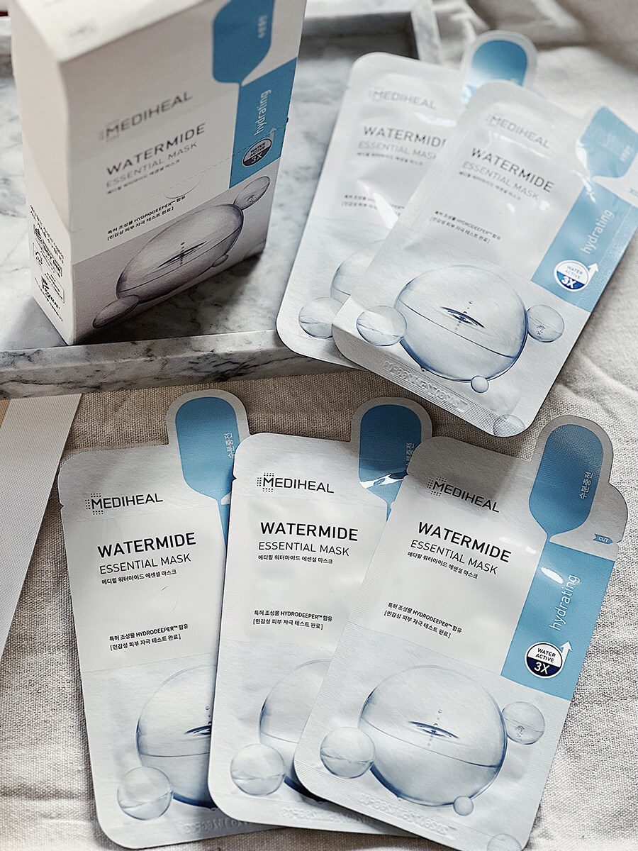 韓國面膜大比拼|韓國Olive Young Mediheal Watermide Essential Mask 深層保濕精華面膜 韓國面膜大比拼|韓國Olive Young Mediheal Watermide Essential Mask 深層保濕精華面膜