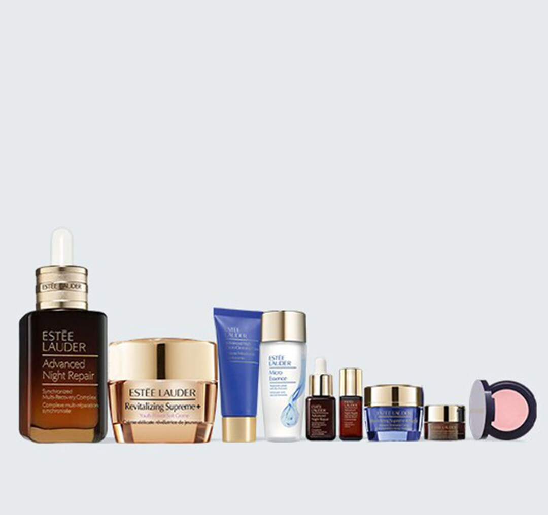 旅行裝、護膚品試用裝推介品牌：Estée Lauder