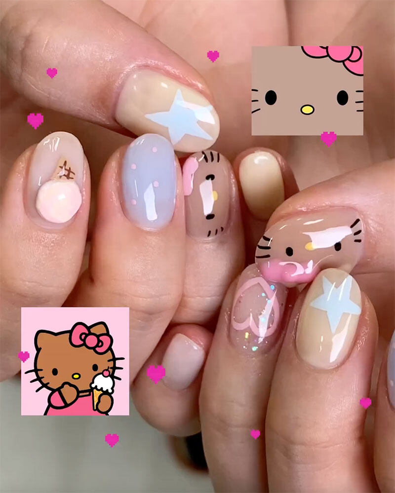 日韓爆紅立體HelloKitty美甲|洗版美甲款推薦:立體Kitty、曬黑Kitty、貓眼美甲、氣質法式款 日韓爆紅立體HelloKitty美甲|洗版美甲款推薦:立體Kitty、曬黑Kitty、貓眼美甲、氣質法式款