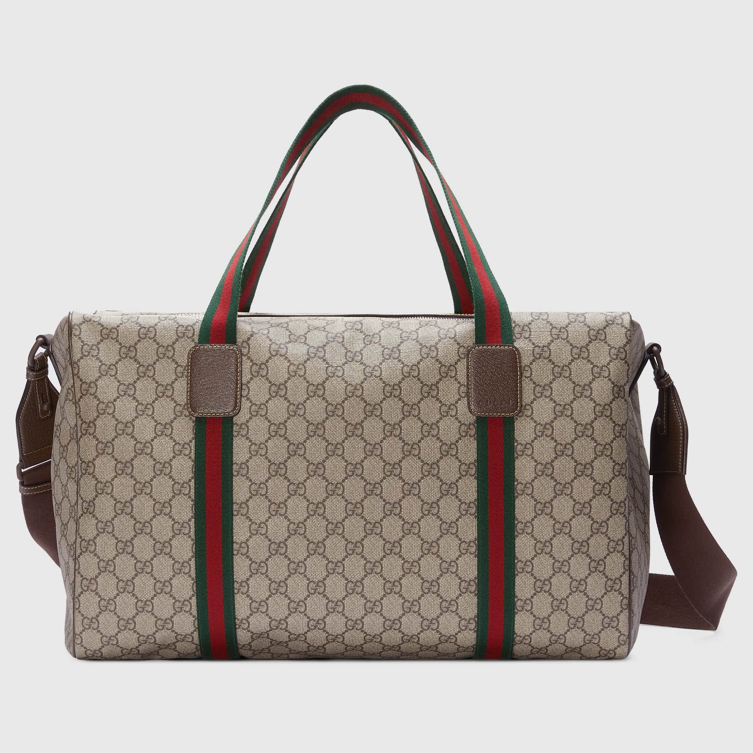 Gucci duffle bag with web