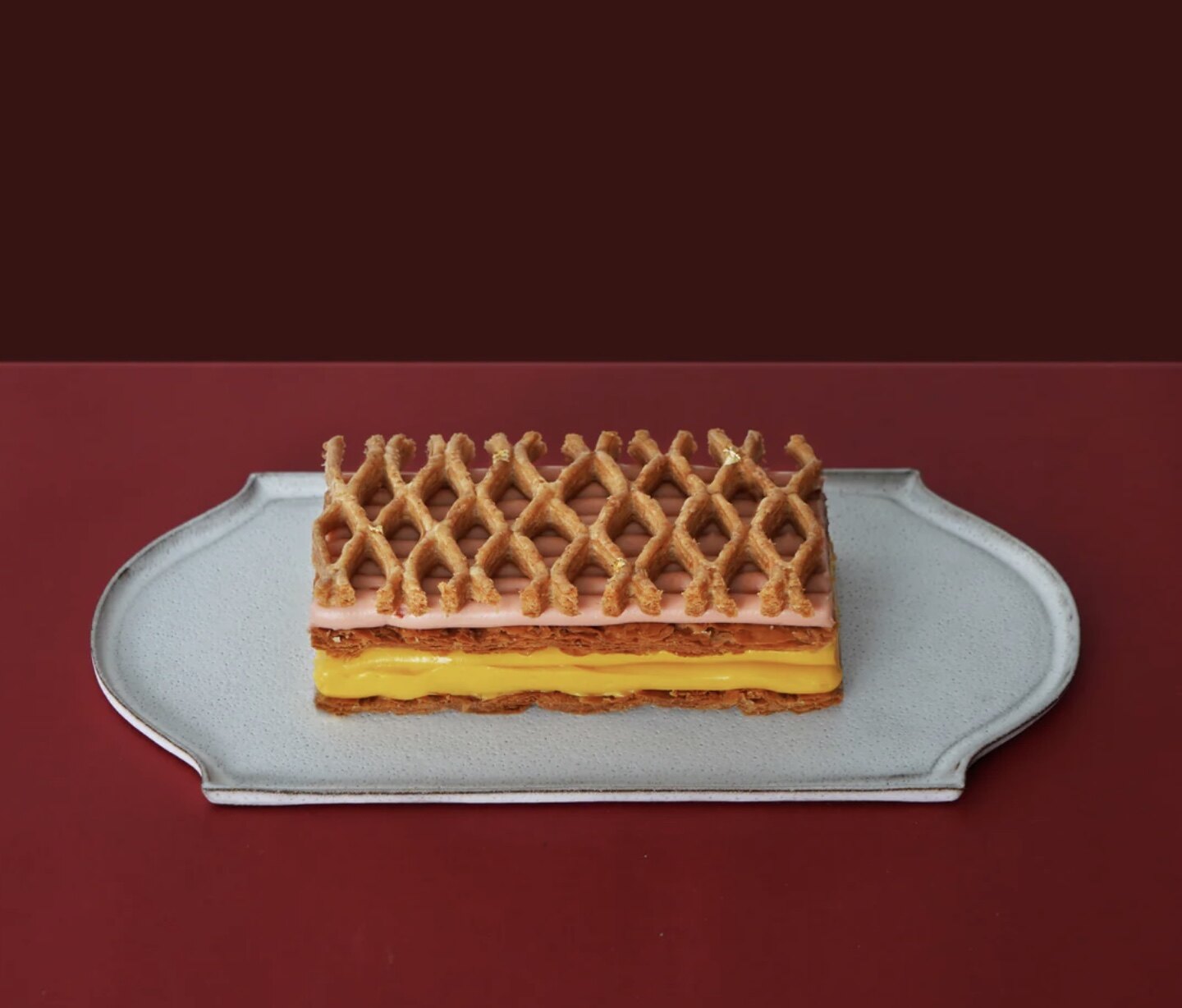 番石榴芒果純素拿破崙蛋糕