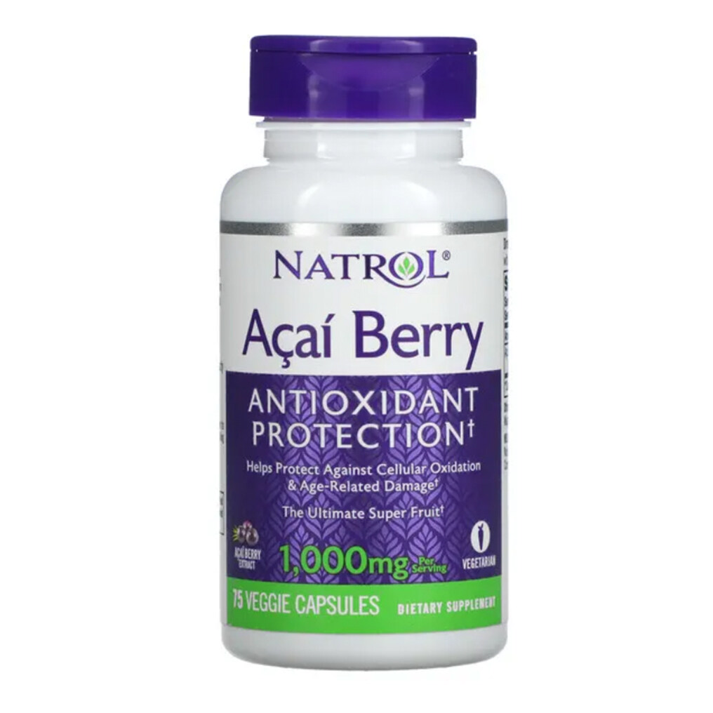 抗氧化劑保健品推薦：Natrol AcaiBerry超級水果素食膠囊
