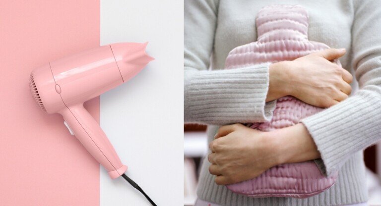 簡易風筒暖宮法！以溫灸原理每日3分鐘改善宮寒、經血量少及經痛