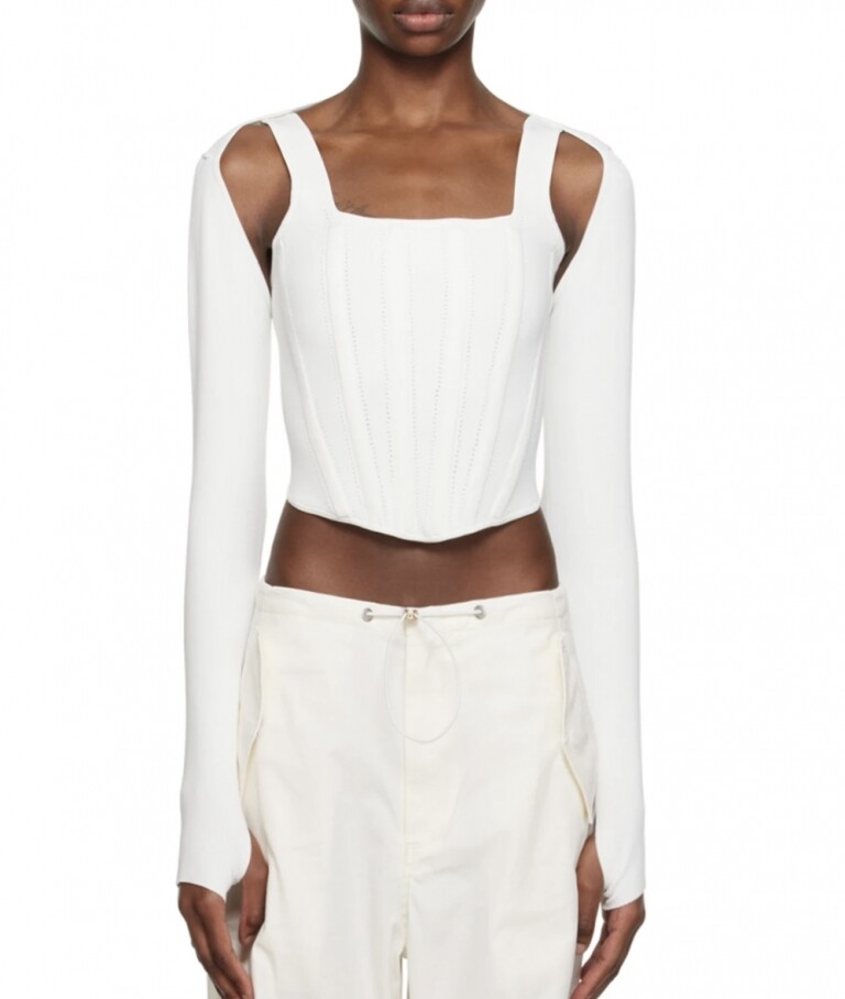 pointelle corset top pointelle corset top