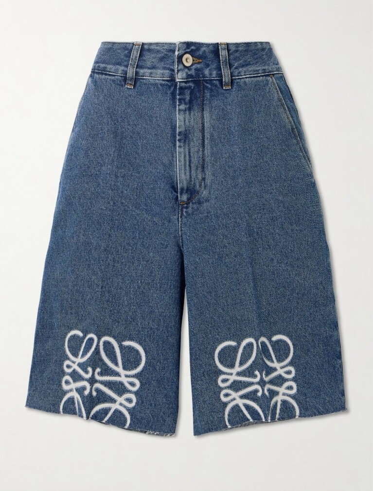 loewe denim shorts