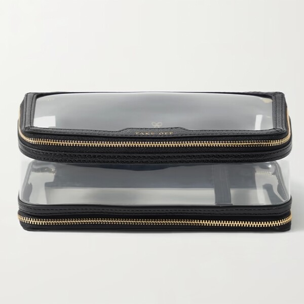 化妝袋推薦：Anya Hindmarch In-Flight 皮革邊飾化妝包 $2,500