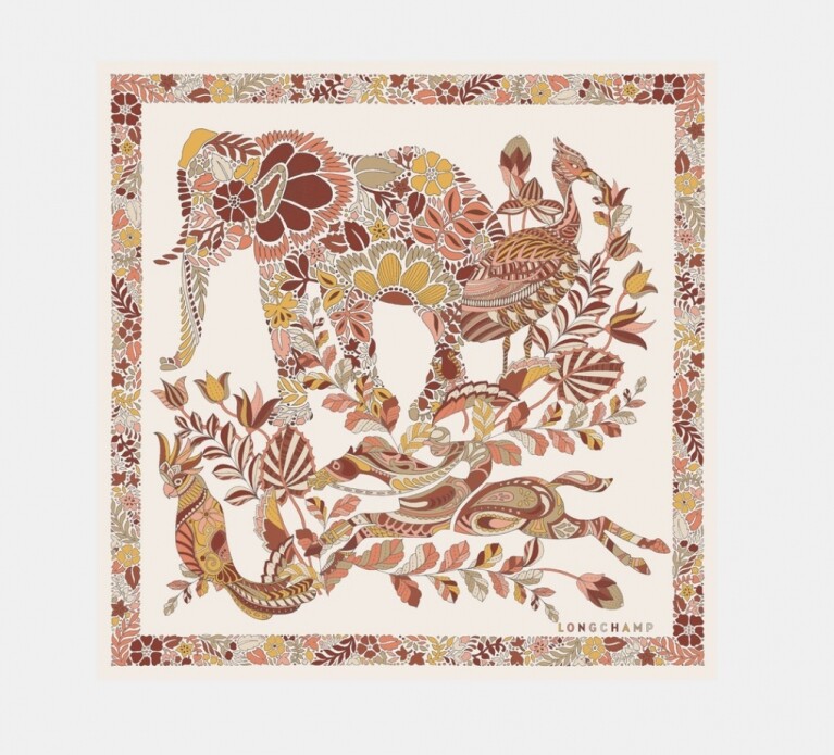 Forêt Longchamp Silk Scarf 50