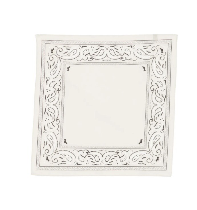 Paisley-print bandana hair accessory