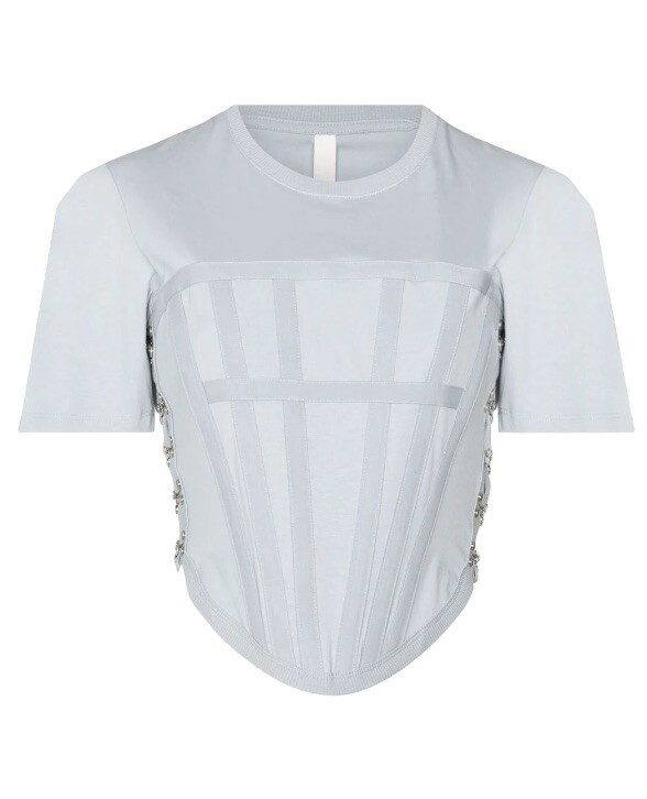 Dion Lee crew neck cropped corset top Dion Lee crew neck cropped corset top