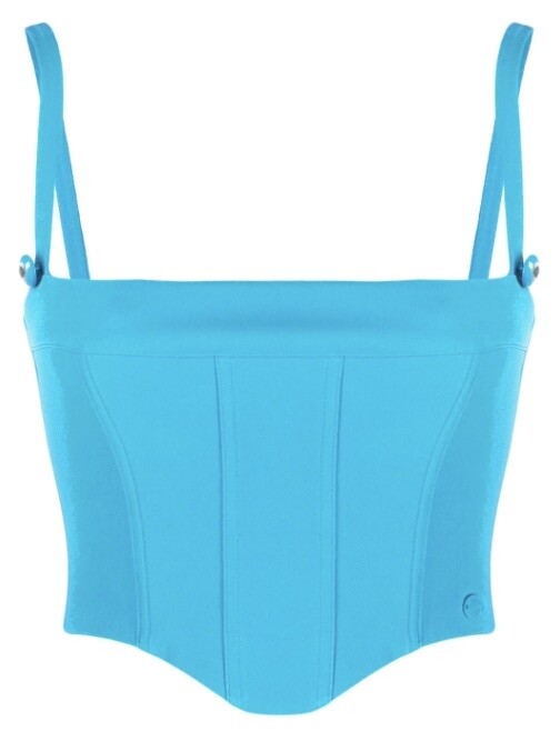 corset-style square-neck top corset-style square-neck top