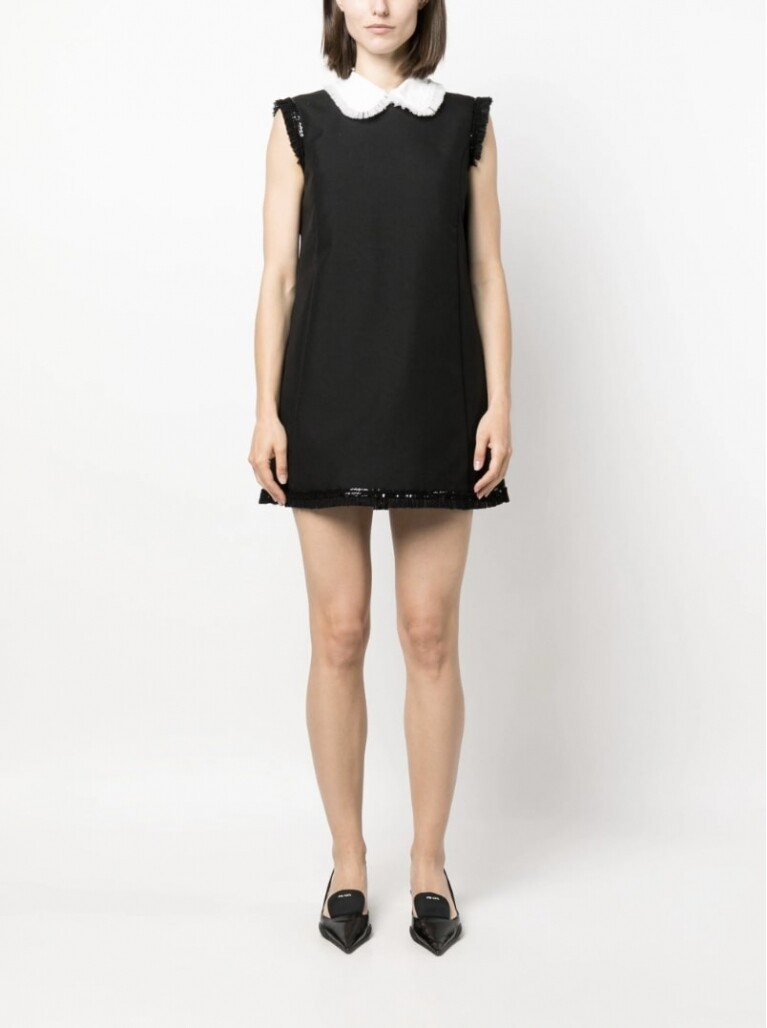 Thom Browne ruffle-trim shift minidress
