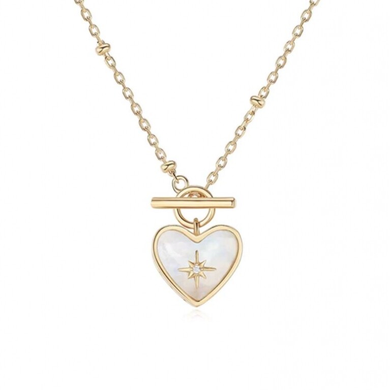 LOVE BY THE MOON LOVER GOLD NECKLACE 月光石戀人頸鏈 金色