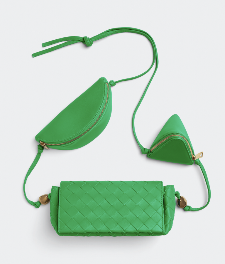 Bottega Veneta綠色Pouch On Strap手袋 Bottega Veneta綠色Pouch On Strap手袋