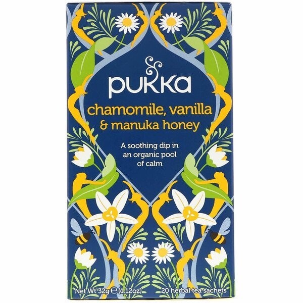Pukka Herbs, Chamomile, Vanilla & Manuka Honey Tea