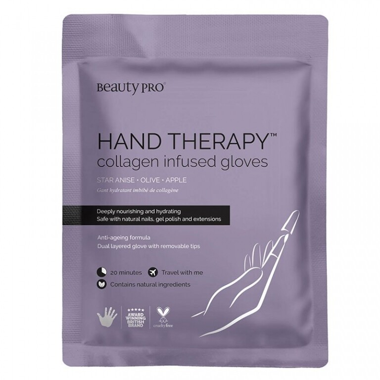 BeautyPro Hand Therapy Collagen Infused Glove with Removable Finger Tips BeautyPro Hand Therapy Collagen Infused Glove with Removable Finger Tips