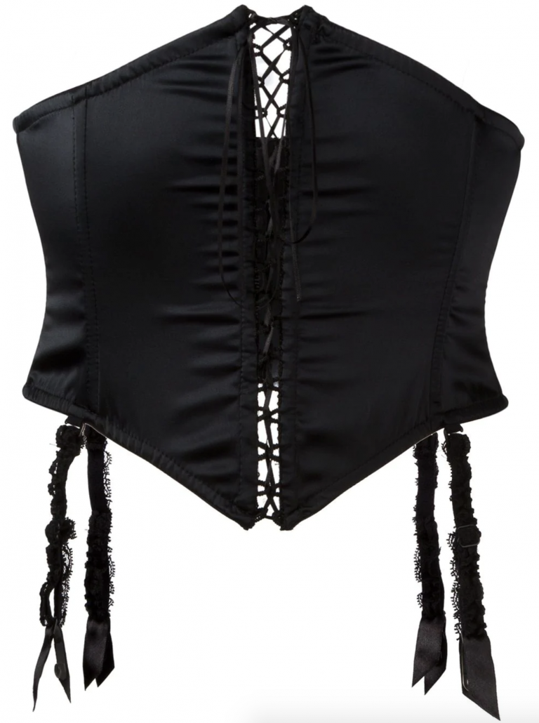 Satin lace-up corset