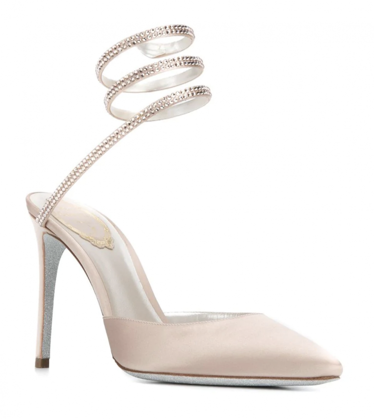 René Caovilla Cleo satin pumps