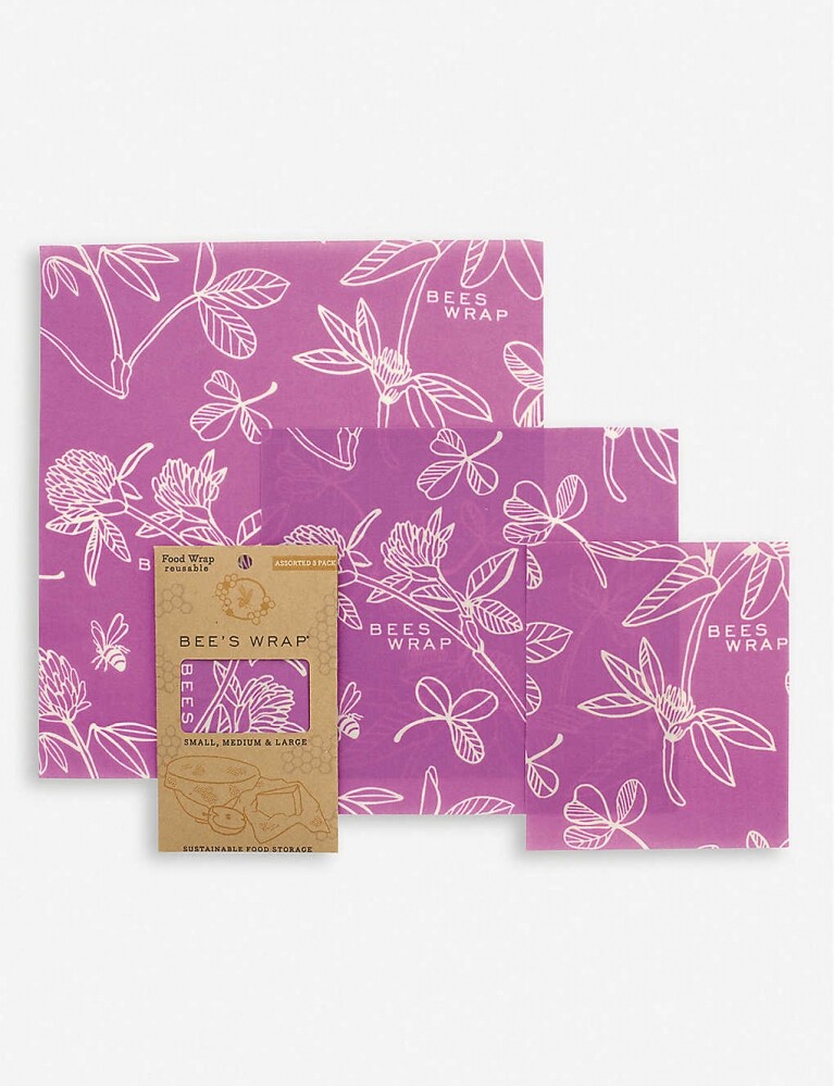 EDDINGTONS Reusable beeswax food wraps set of three