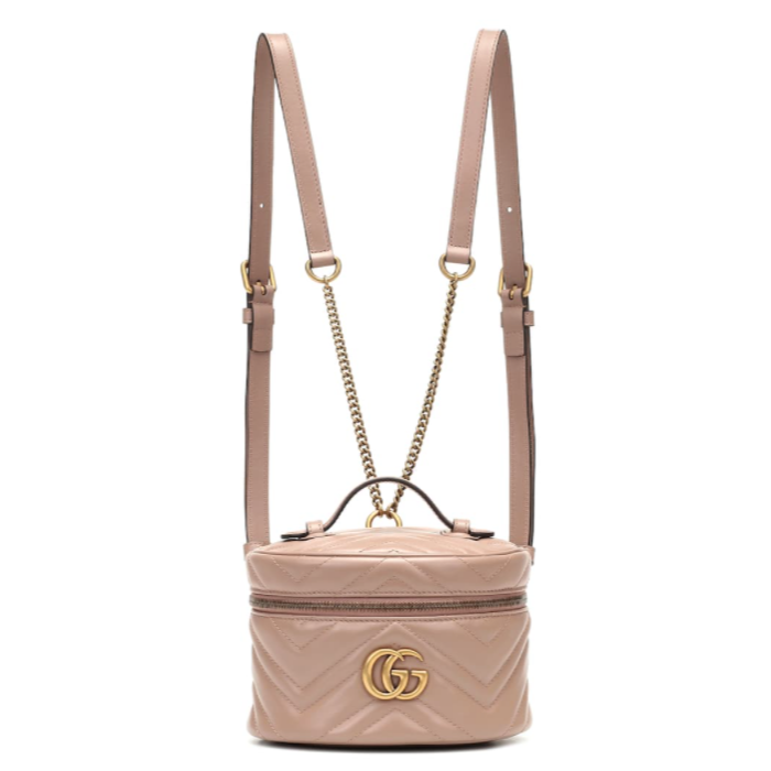 Gucci GG Marmont 粉色迷你背囊