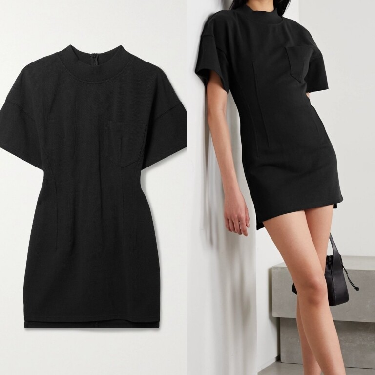 ALEXANDERWANG.T Gathered cotton-jersey mini dress