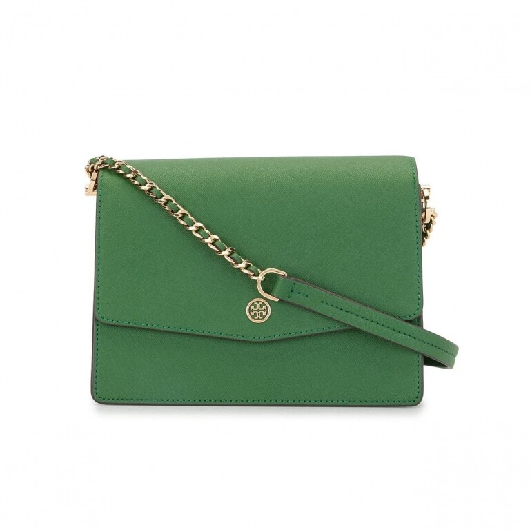 Tory Burch Robinson綠色斜揹手袋