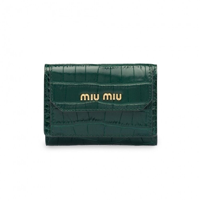 Miu Miu深綠色短銀包