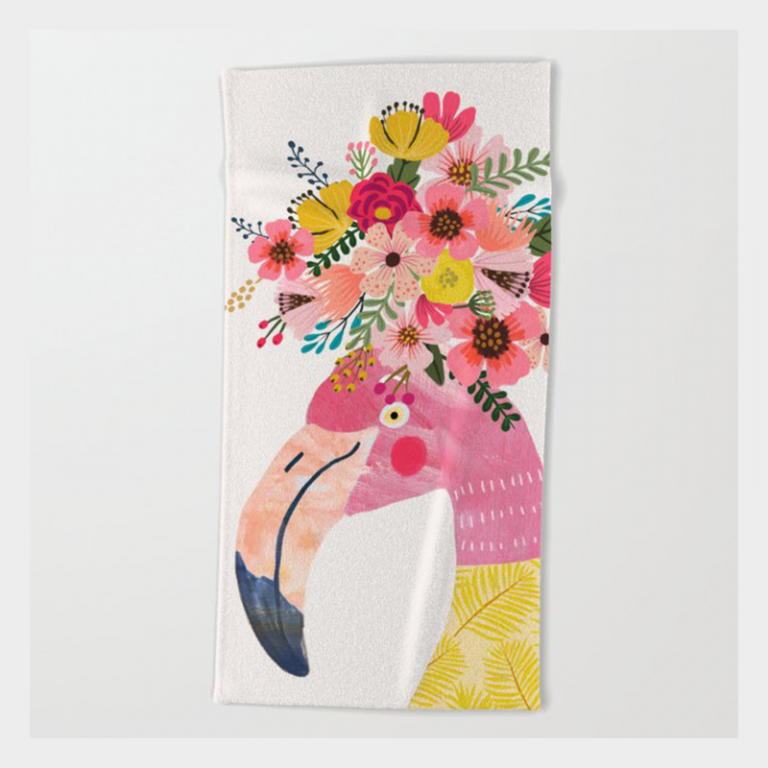 粉紅色flamingo大毛巾