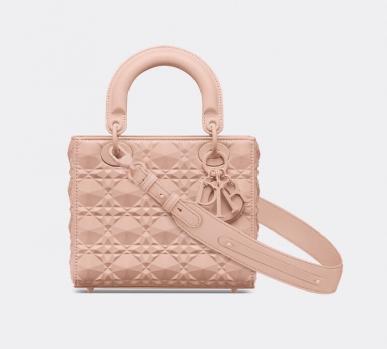 藤格紋圖案小牛皮配鑽石主題圖案小碼 LADY DIOR MY ABCDIOR 手袋