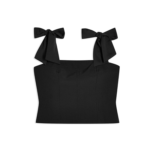 Topshop 黑色綁帶背心