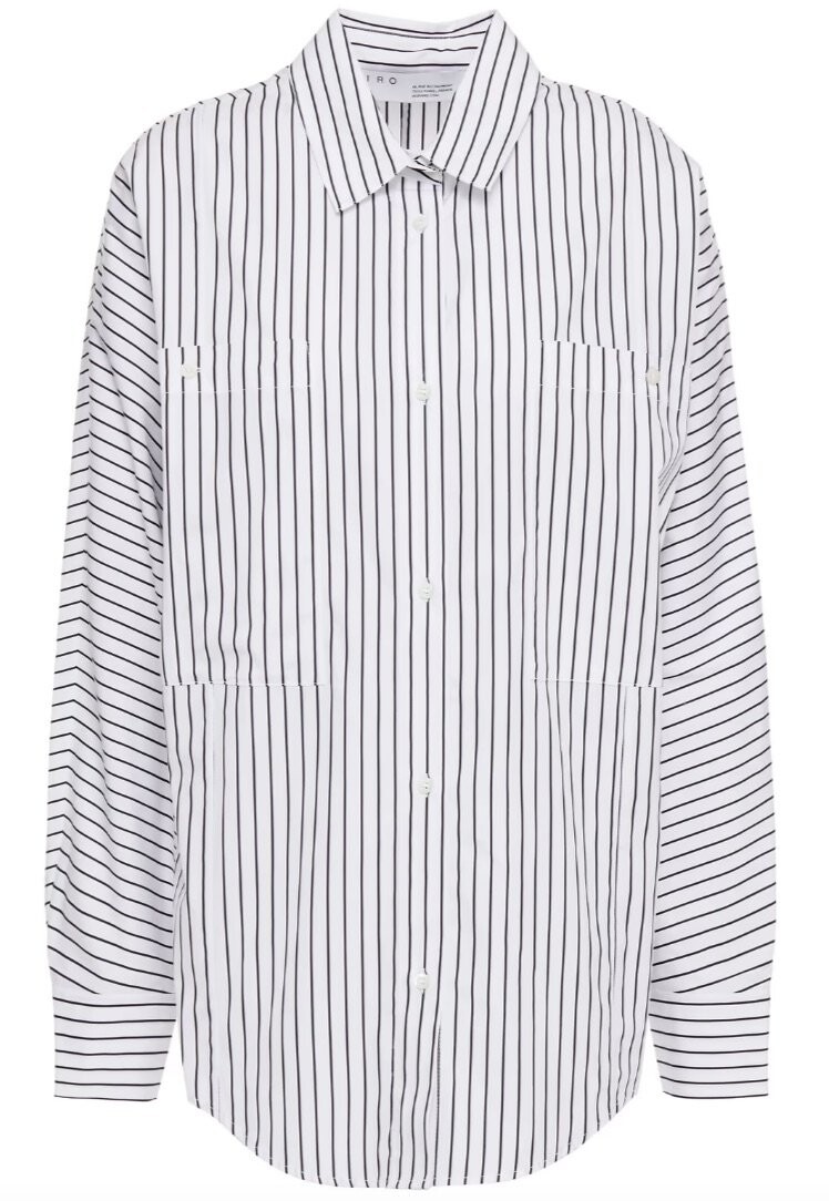 IRO Acalco pinstriped cotton-poplin shirt IRO Acalco pinstriped cotton-poplin shirt