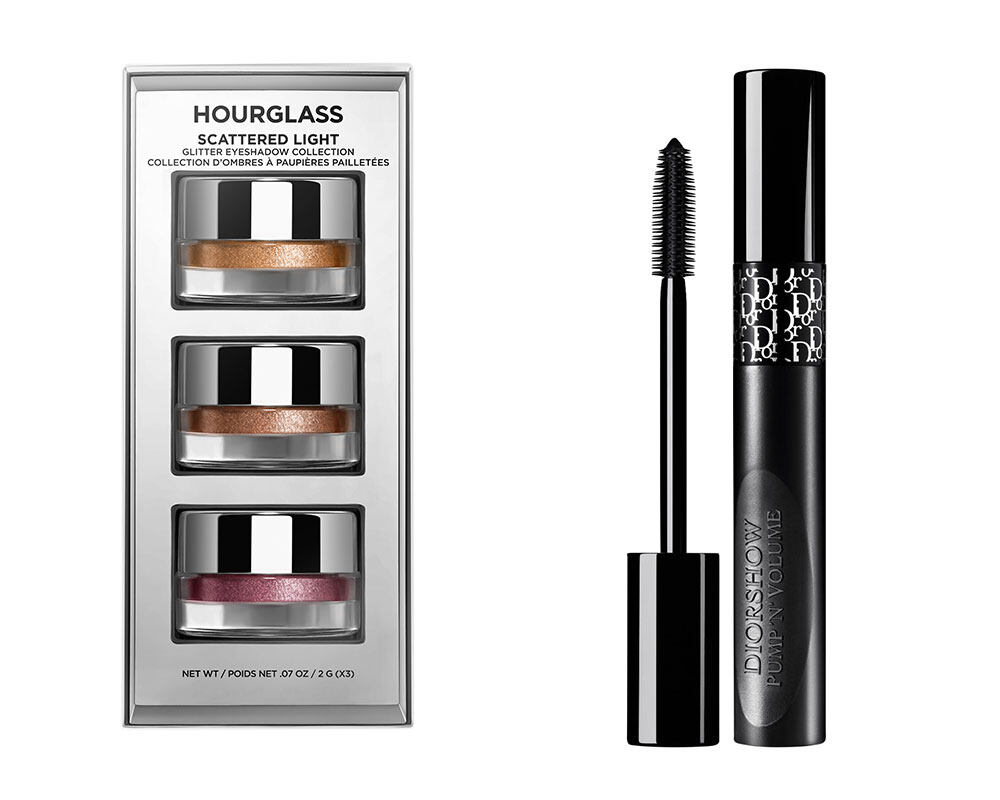 催運化妝品推介Hourglass Scattered Light Glitter Eyeshadow Collection $410 右：Diorshow Pump’N’Volume HD Mascara $300