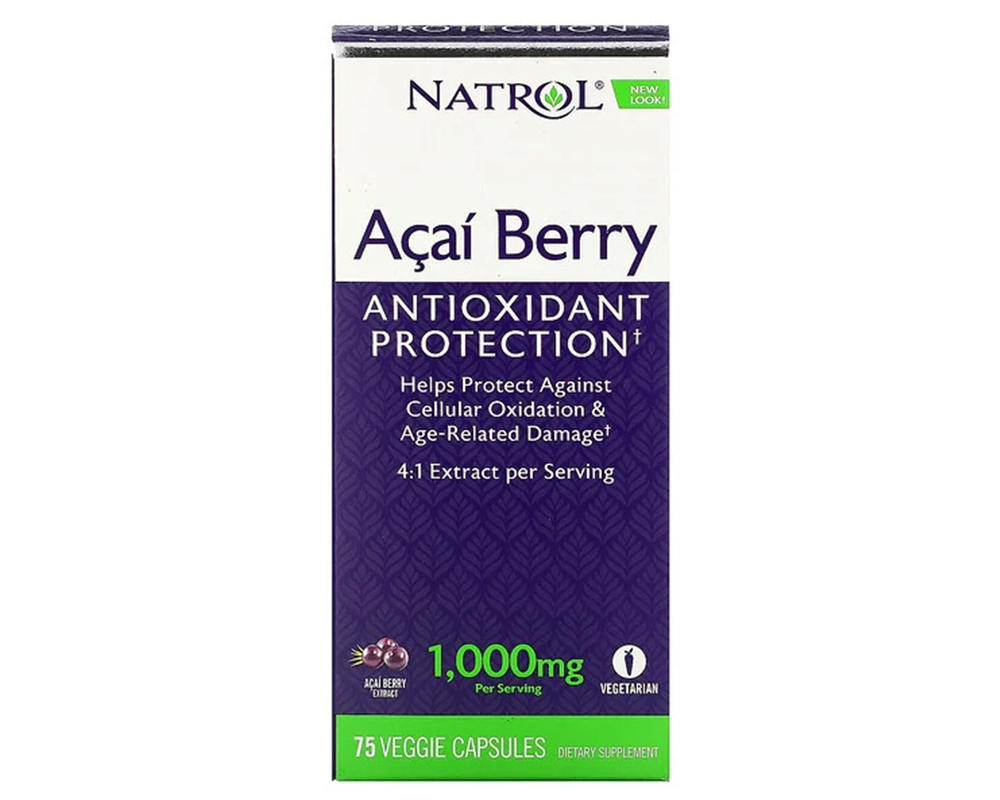 抗氧化劑保健品推薦9：Natrol AcaiBerry超級水果素食膠囊