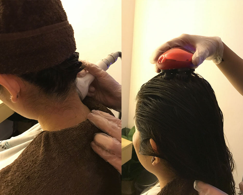 編輯經過美髮專家諮詢後，決定集中做頭皮清潔和補水兩項重點工程。