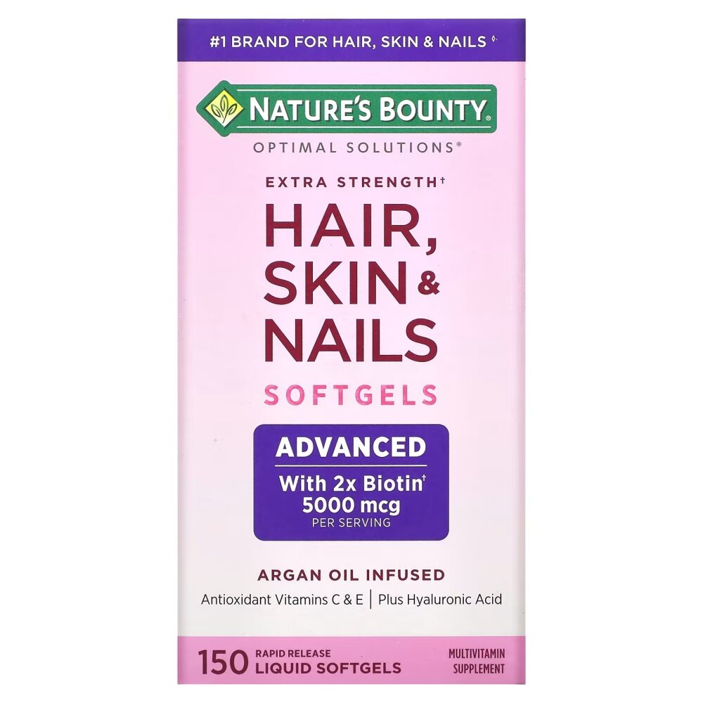 Iherb supplement推介2. Nature’s Bounty Optimal Solutions 特強型頭髮、皮膚、指甲配方 $160.15/150粒