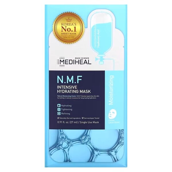 韓國面膜推薦： Mediheal高效特強保濕導入面膜 $72/10片