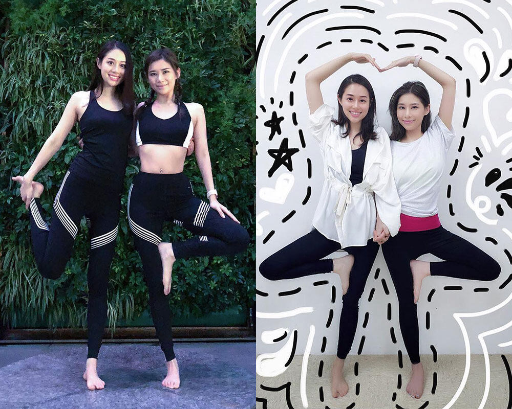 唐貝詩和唐貝欣兩姊妹私底下都喜歡做瑜伽 唐貝詩和唐貝欣兩姊妹私底下都喜歡做瑜伽