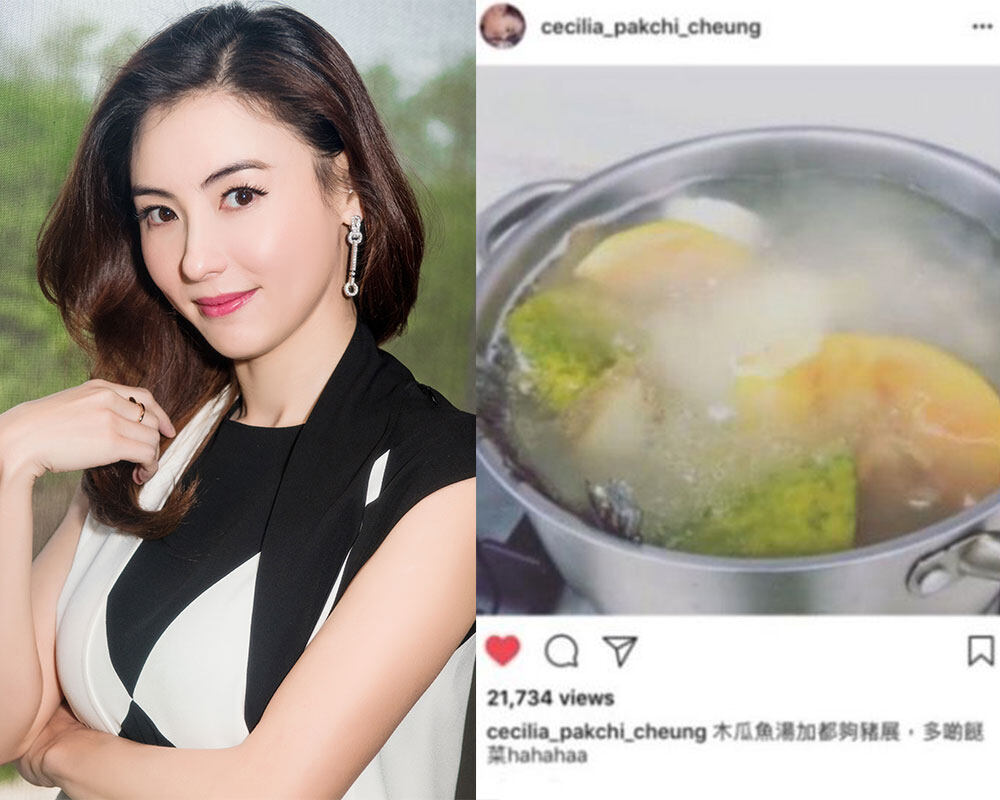 張柏芝身材健美的原因，跟湯水也絕有關。
