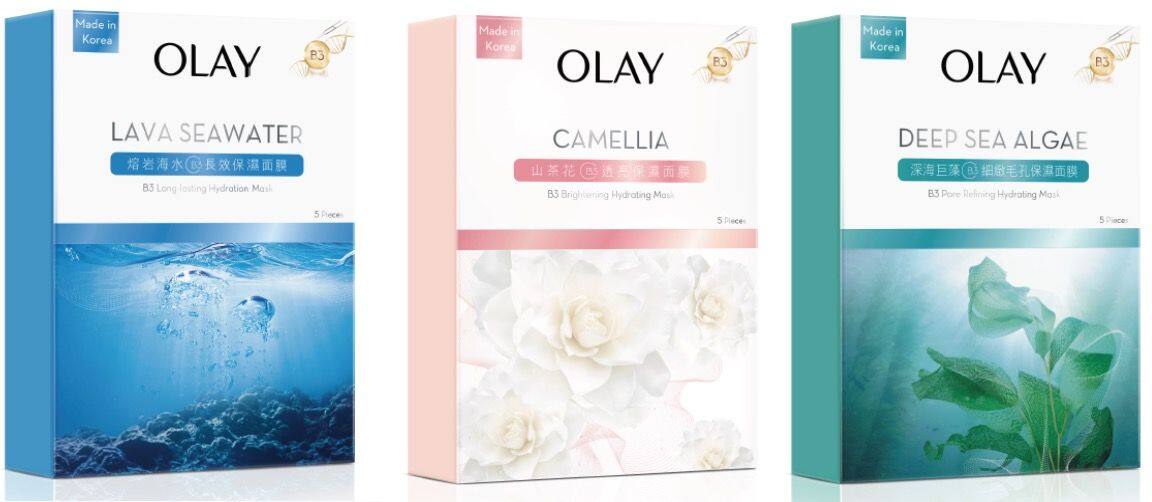 詢問度高面膜1：Olay韓國製B3保濕面膜系列