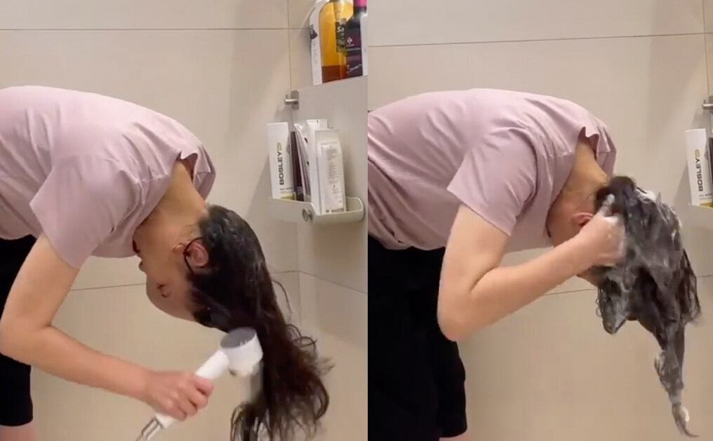 乾敷洗髮第3步:加水搓揉出泡沫 乾敷洗髮第3步:加水搓揉出泡沫