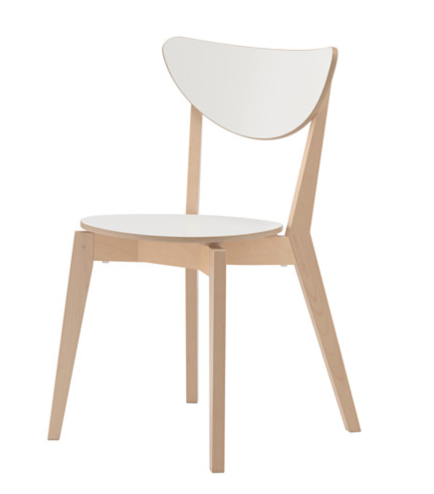IKEA NORDMYRA 椅子（白色/樺木）