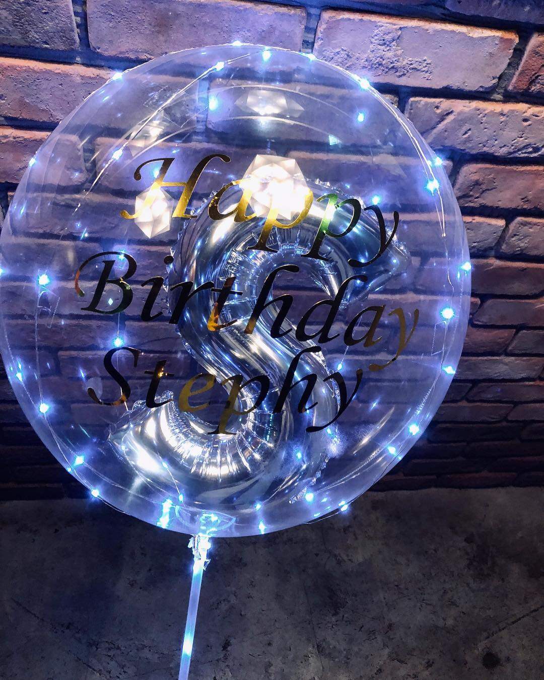 而邱勝翊王子就上載了一個印有「Happy Birthday Stephy」字句的透明氣球照片