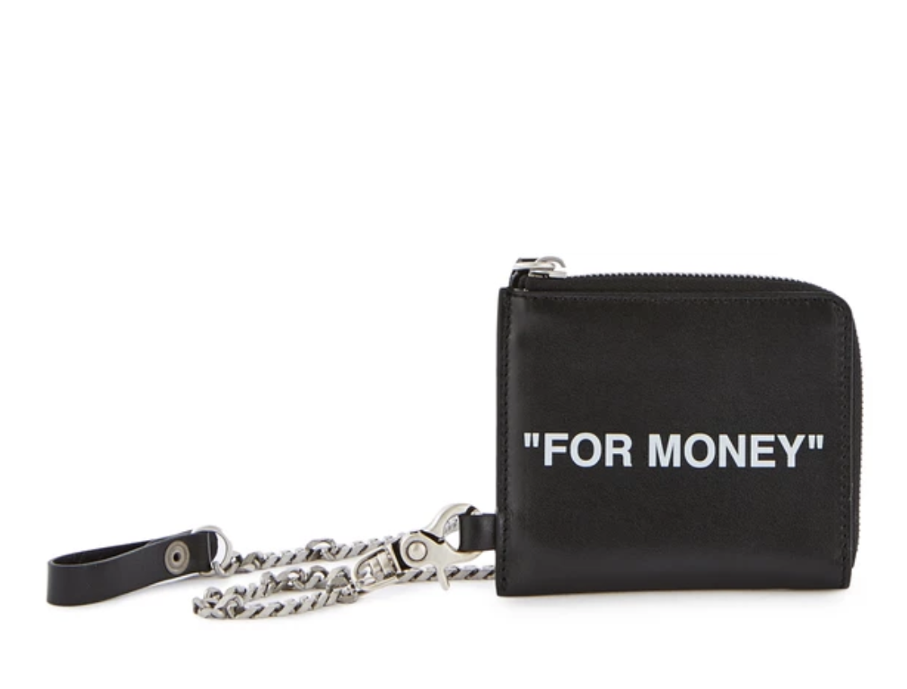 名牌禮物送男朋友:Off-White 印字銀包連鏈帶皮扣 名牌禮物送男朋友:Off-White 印字銀包連鏈帶皮扣