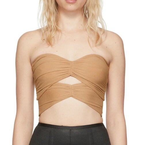 ALEXANDER WANG RUCHED CUT-OUT TUBE TOP