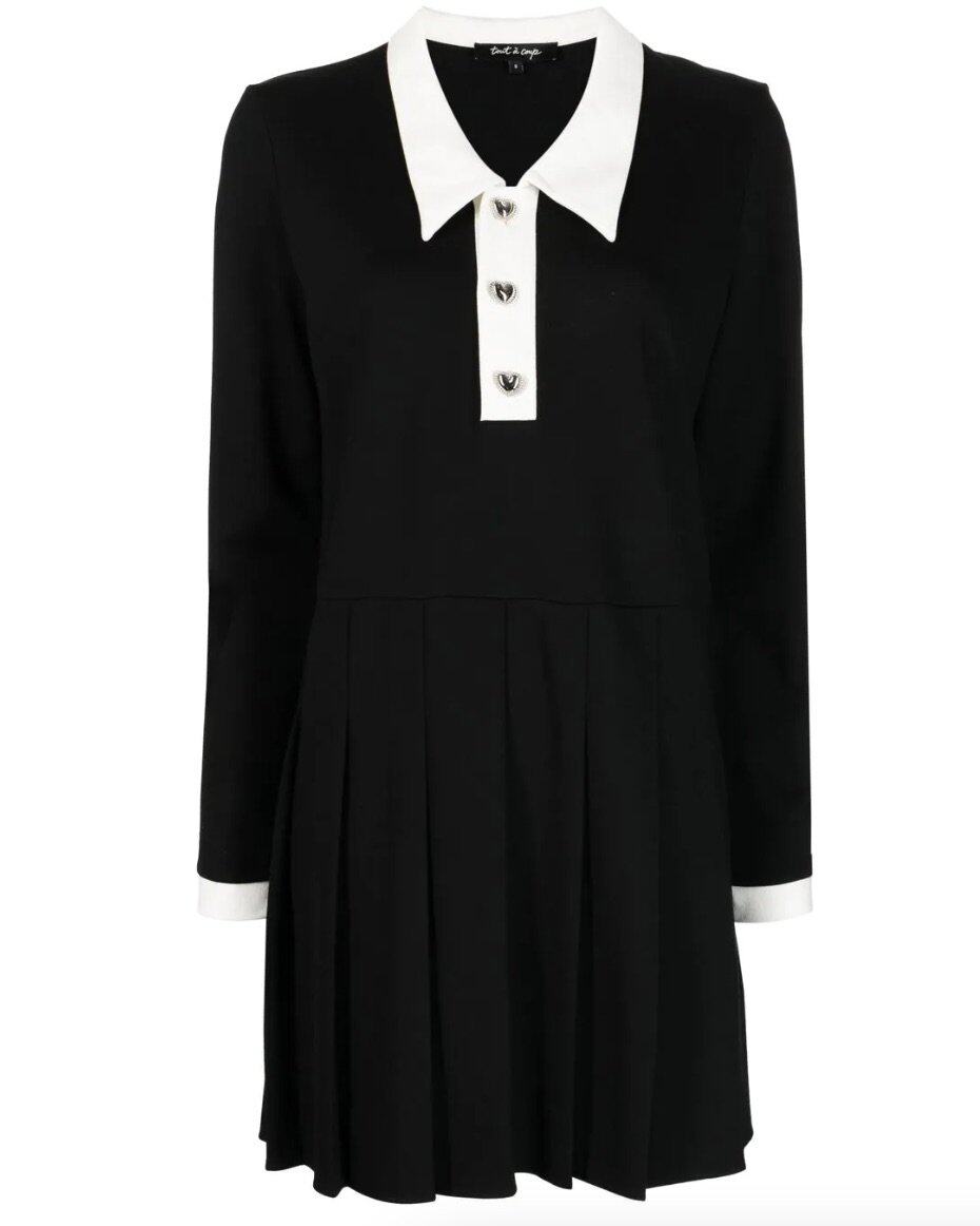 tout a coup pointed-collar shift-dress