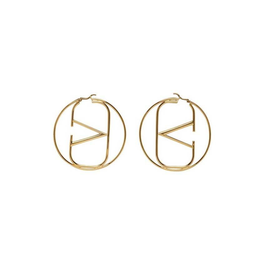 Valentino 金色圓圈耳環