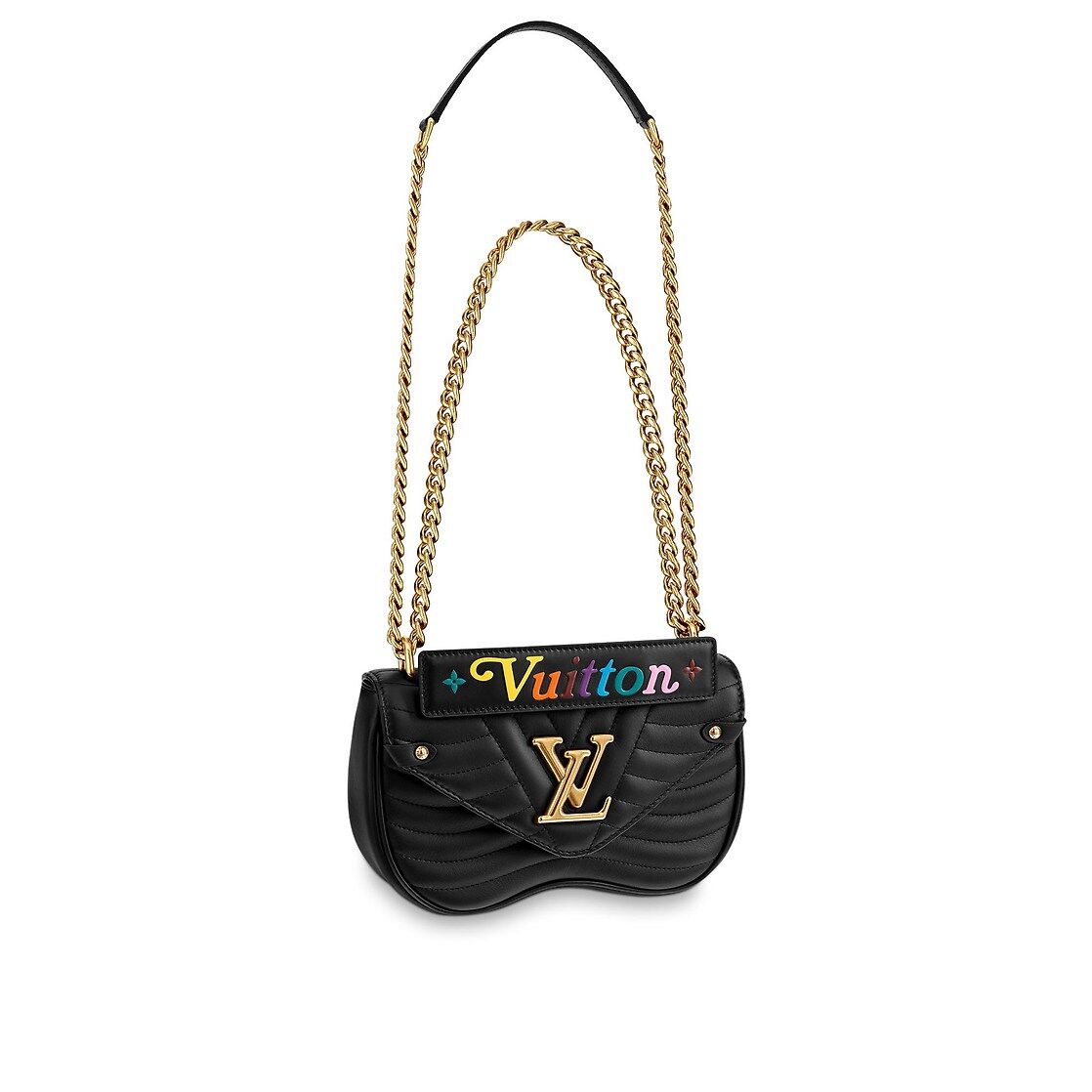 Louis Vuitton New Wave Chain Bag PM 採用柔軟的小羊皮