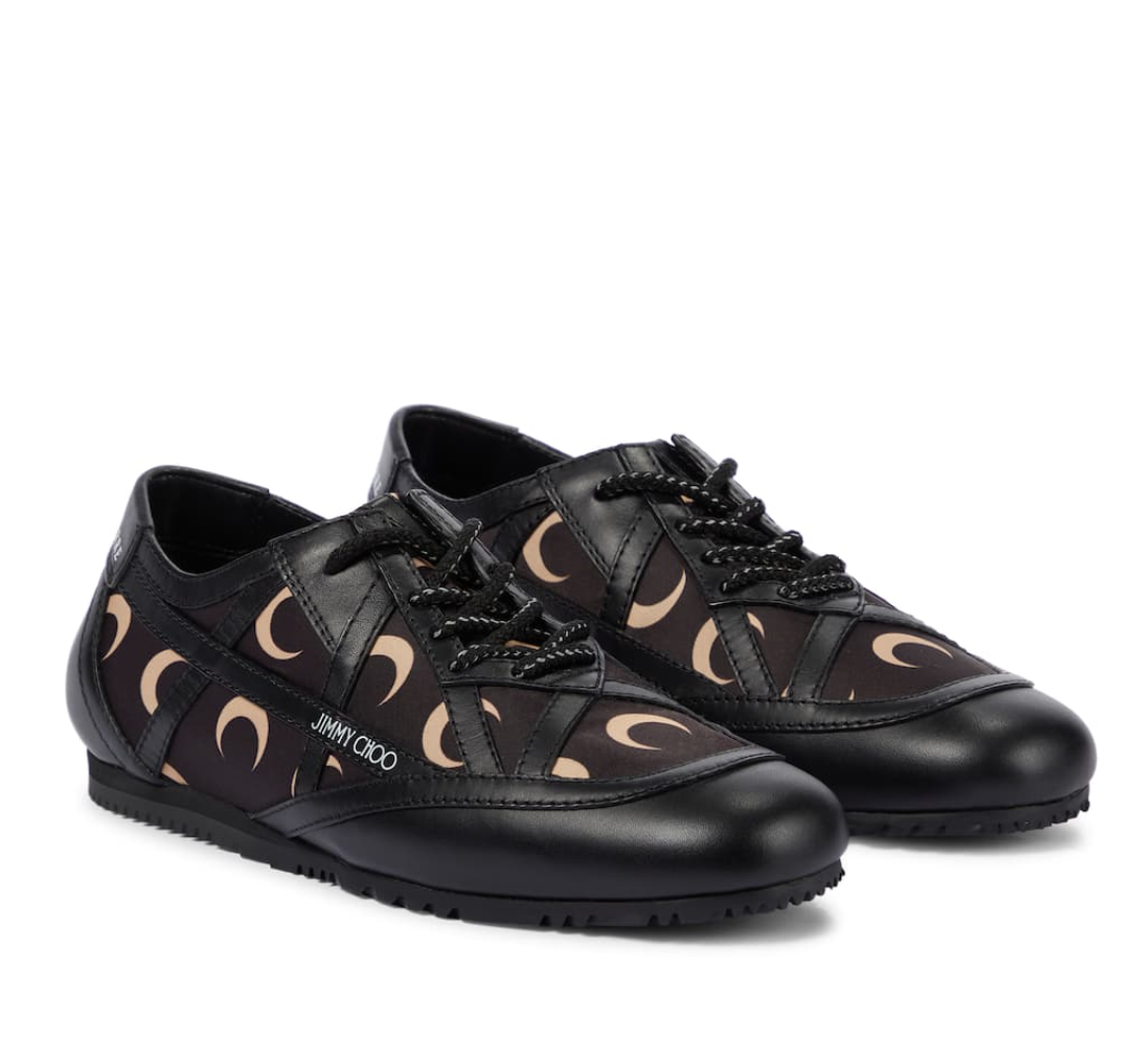 JIMMY CHOO Exclusive to Mytheresa – x Marine Serre printed leather-trimmed sneakers