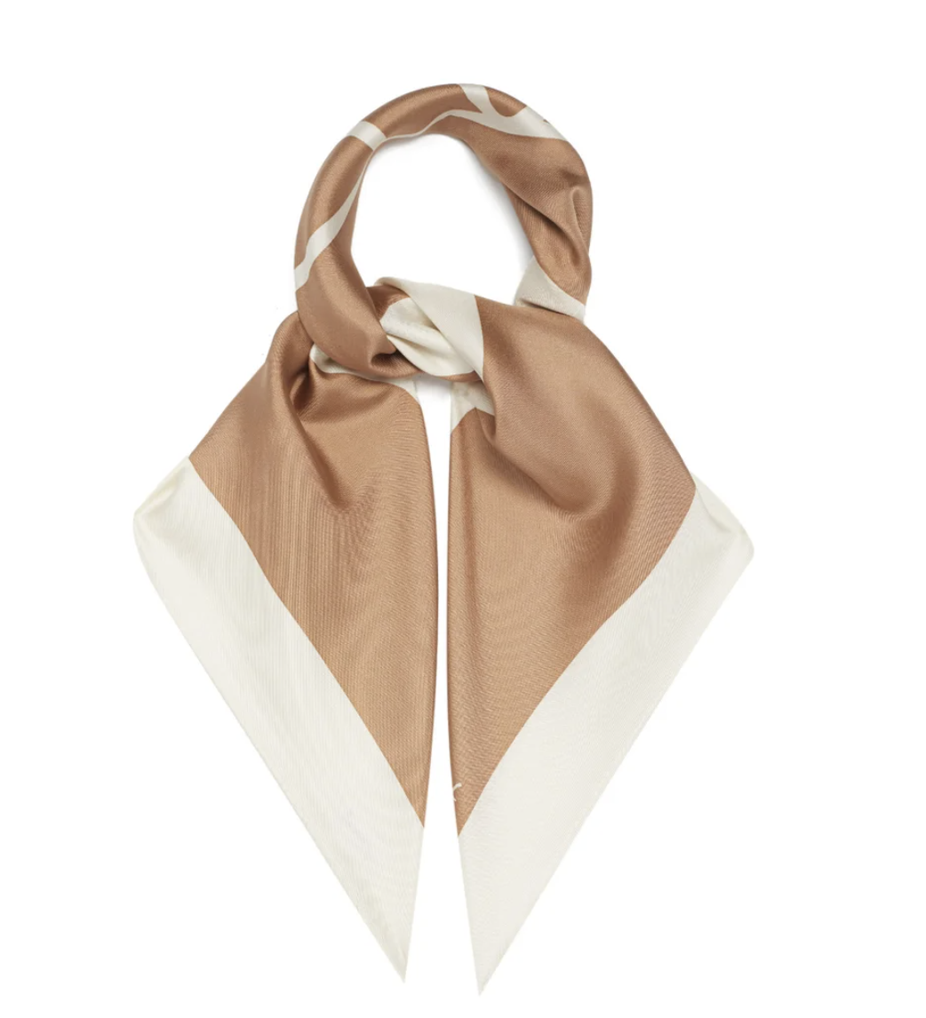LESCARF No.24 monogram-print silk scarf